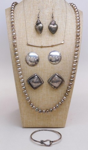 Sterling Silver 925 Jewelry Lot Taxco Mexican Navajo 100g Not Scrap - Picture 5 of 7