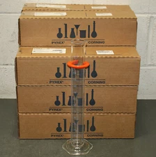 (11) Pyrex Graduated Cylinder 3026-250, 250 mL Double Metric, Class A Glass