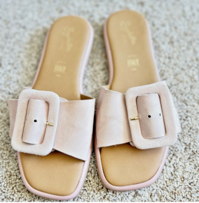 Seychelles Manhattan Coastal Beach Resortwear Slide Sandal Blush SZ 8