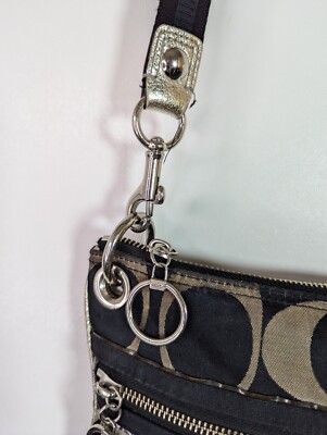 Coach Purse Classic Poppy K1093 15318 Black Crossbody Coach Purse Classic Poppy K1093 15318 Black Crossbody