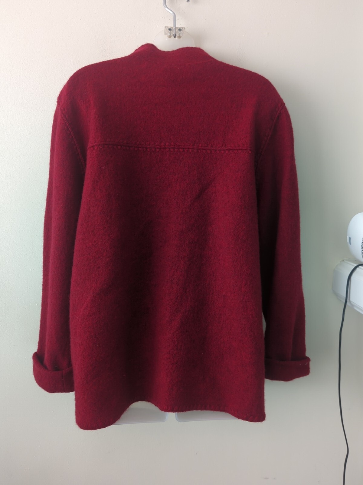 Ruby Rd Womens Jacket Size LargeRed Wool Patch Po… - image 5