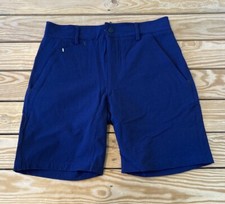 Blanc Noir Men  s Knee Length shorts Size 30 Navy Dd