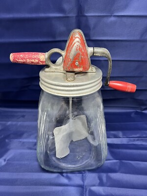BUTLERS SAUCER バトラー　スポットランプ 6インチ Butter Churn Glass 8qt SCC w/metal Paddle Pouring Spout w/holes