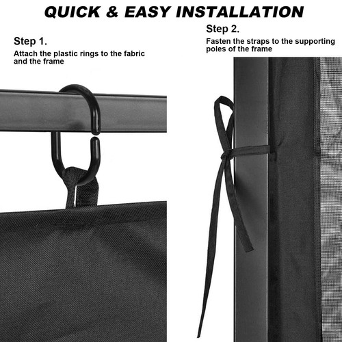 Gazebo Canopy Tent Universal Replacement Mosquito Netting Outdoor Party Shelter - Picture 6 of 31