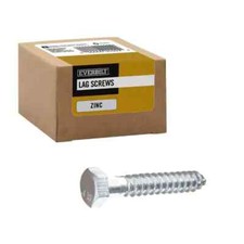 25PK EVERBILT 1/2 in. x 3 in. Hex Head Zinc Plated Steel Lag Bolts Screws 229309