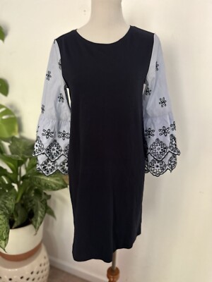 loft embroidered dress LOFT FLORAL SHIFT DRESS