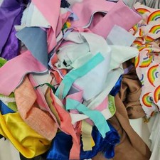 1 Kilo Mix Scraps Offcuts Fabric bundle. Ideal for dolls clothes Crafts Material