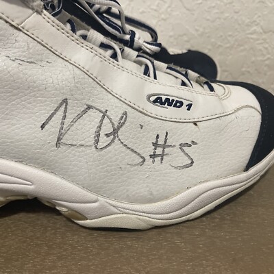 And 1 Tai Chi Mid Basketball Shoes White/Navy Blue Men's Size 13