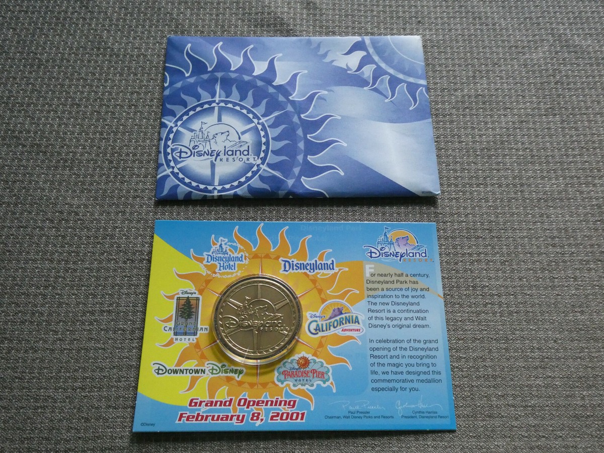 Disneyland Resort 2001 Grand Opening Commemorative Medallion