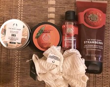 The Body Shop Body Butter & Shower Gel & Body Polish & Ramie Bundle