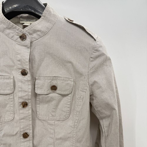 J Jill Utility Jacket Stretch Petite XXSP Button Front Striped XS Petite - Picture 4 of 16
