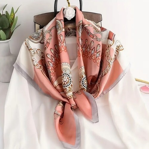 New Large Women’s Imitation Silk Scarves / Scarf Designer Print Head 119 Options - Picture 133 of 229