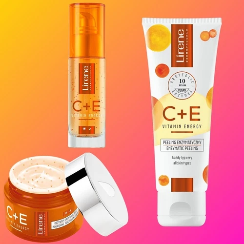 Lirene C+E Vitamin Energy Face Cream / Concentrated Serum / Enzymatic Peeling