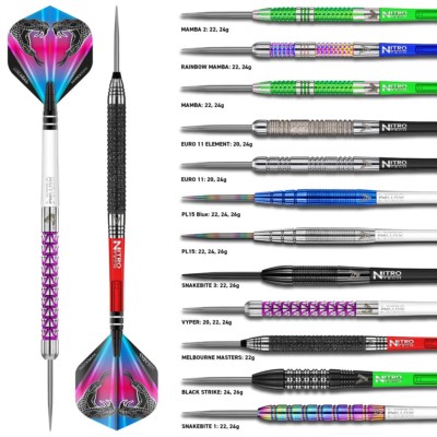 Peter Wright Darts Sets Tungsten Snakebite 20g,22g,24g,26g