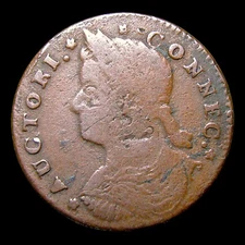 1787 Connecticut Copper Colonial Coin Penny ---- Nice Coin ---- #060S