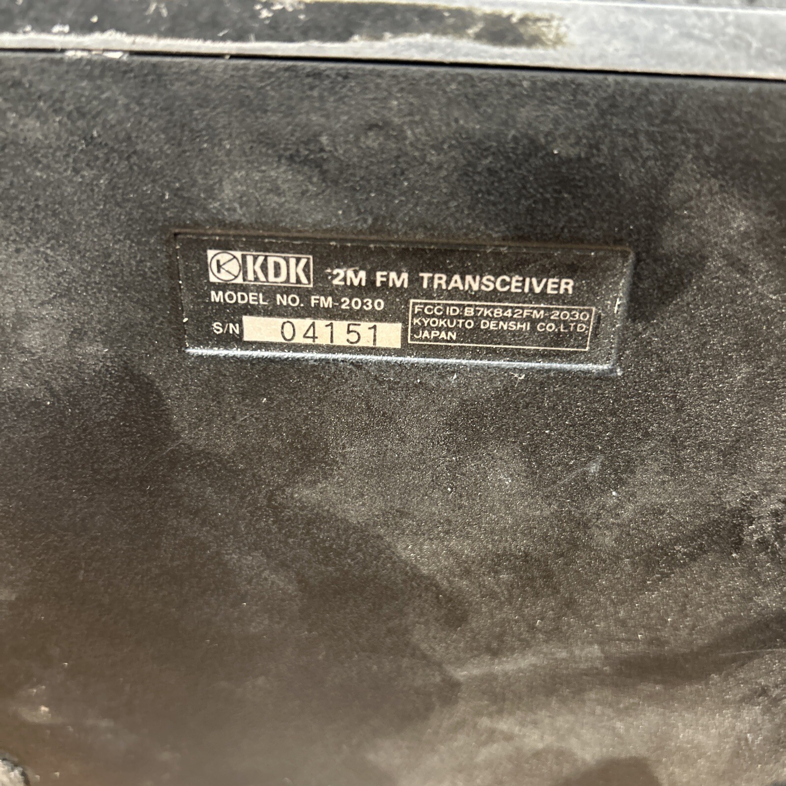 KDK VHF FM Transceiver FM 2030. eBay