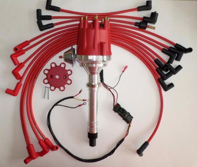 SMALL BLOCK CHEVY 327-350 Pro Series HEI Distributor & Spark Plug Wires over VC