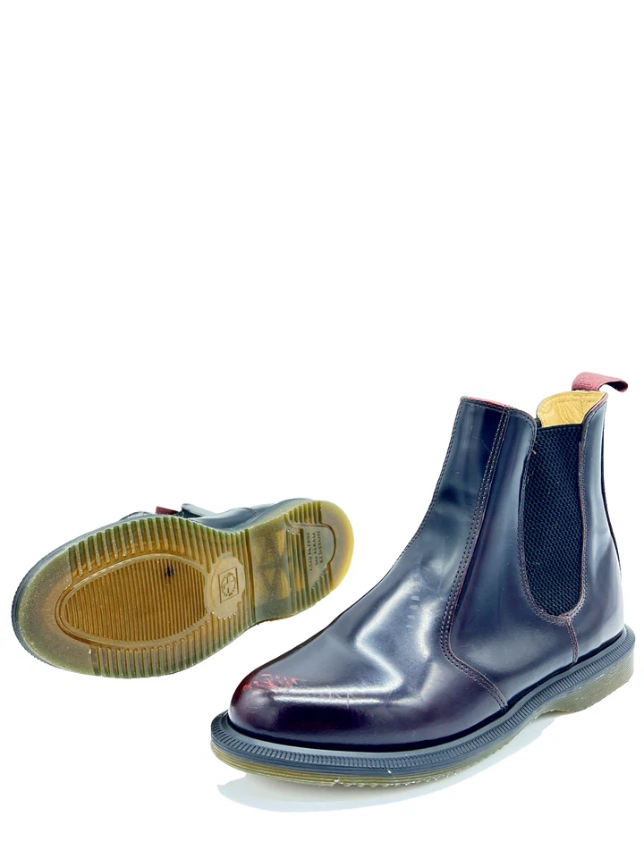 DR.MARTENS FLORA Botines Rojos De Cuero Para Mujeres T.39 US.8 UK.6 - Imagen 3 de 4