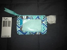 Vera Bradley Zip ID Case  Go Fish Blue.  *NWT  MSRP $15
