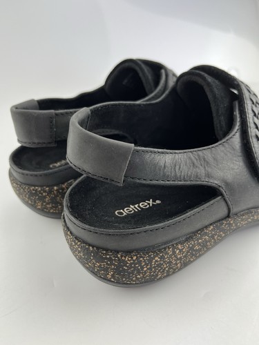 Aetrex Women's Leni Leather & Suede Slingback Clog Shoes EU 37 / US 7 - Picture 8 of 9
