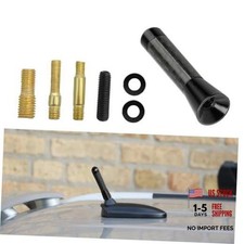 Car Short Antenna 1.37 Inch Aluminum Alloy Amfm Reception 1.37 Inches Black