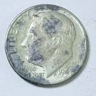 1947 Roosevelt Dime 90% Silver Circulated Coin Free Shipping #8759