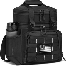Tactical Lunch Box Cooler Bag for Men, Large Expandable Insulated Lunch box w...