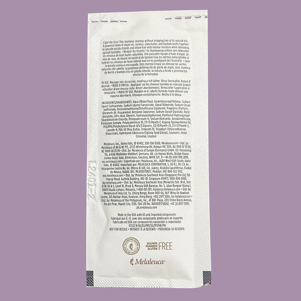 SEI BELLA (38) Argon Oil & Coconut Shampoo & Conditioner Samples (0.25 fl oz ea) - Image 3 of 4