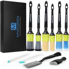 10PCS Car Detailing Brush Set,Boars Hair Car Cleaning Detail Brush kit,Ultra