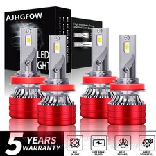 4Pcs LED Headlights Hi/Lo Bulbs For Dodge Grand Caravan 2011-2019 2012 2013 2016