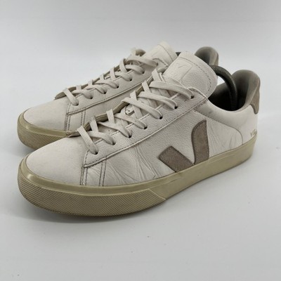 Veja Campo Sneaker Leather Beige Logo Women's Size US 9