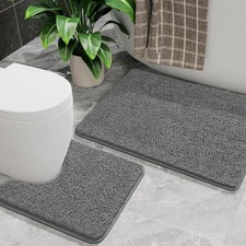 Arogan Bathroom Rug Sets 2 Piece 20X20 U-Shaped Toilet Mat And 2134 Bath Mats