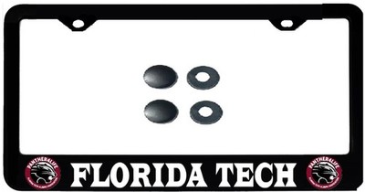 License Frame Stainless Steel, with Permanent Vinyl Letters & Logos Florida Tech