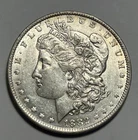 1882 O/S WEAK MORGAN DOLLAR AU+ DETAILS