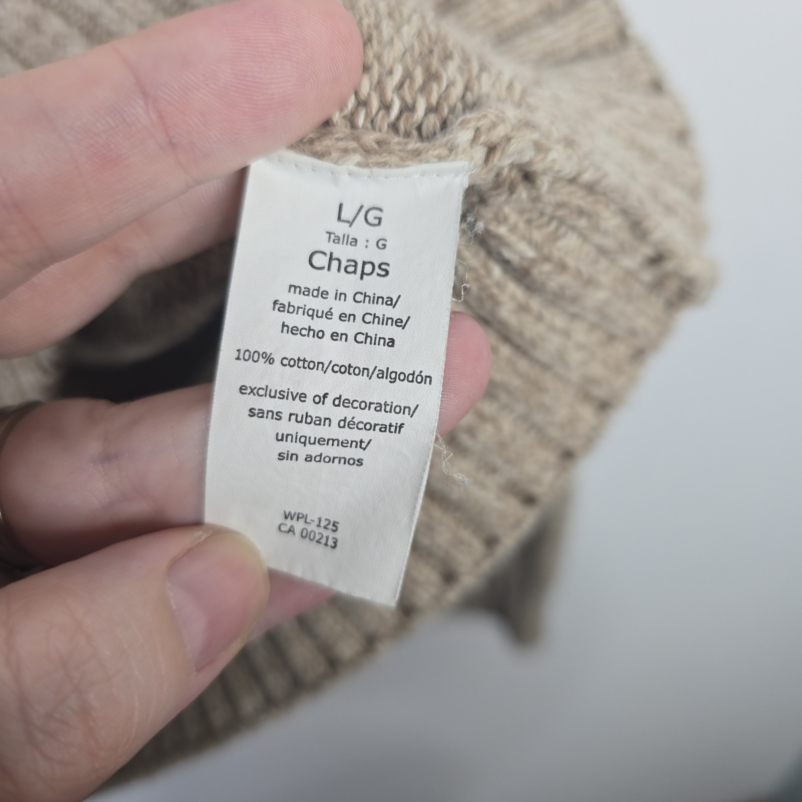 Chaps Sweater Mens Large Button Pullover Elbow Pa… - image 6