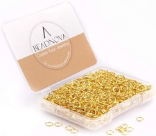 5mm Jump Rings for Jewelry Making Gold Open Jump Rings for Earrings and Keych...