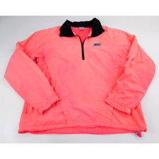 Vintage Nike Windbreaker Light Jacket Size Womens M HOT Pink 80s 90s 1/4 Zip