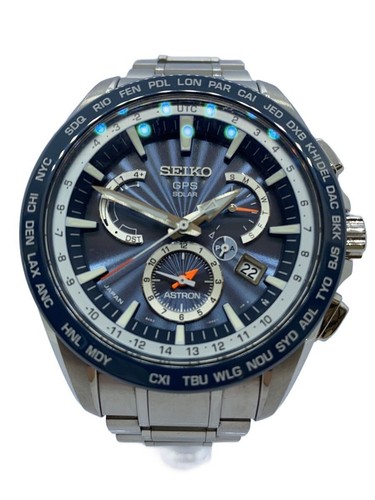 [B1Y] Seiko Astron GPS Solar Dual Time Black JDM SBXB079 [9v9]