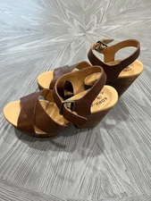 kork ease for sundance platform sandals 8/38 straps brown