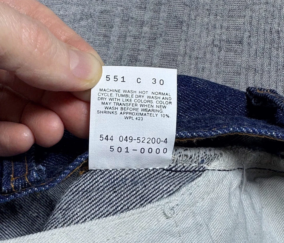 Vintage Levis 501 Jeans Mens Size 38x29 Blue Dark Wash Button Fly USA Made 80s - Image 3 of 4