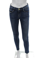 Frame Denim Women Ankle Skinny Jeans Dark Blue Mid Rise Inseam 29 Size 26