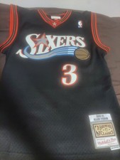 Allen Iverson Philadelphia 76ers NBA Jersey Black Men's Size Small