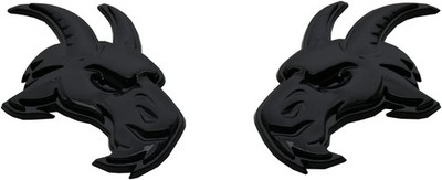Pair Custom Head Emblems 3D Badges for TRX Ram 1500 Fender Badge Hellcat Black