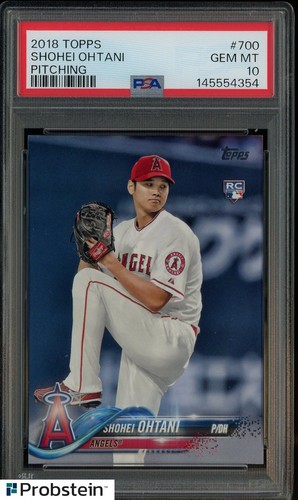2018 TOPPS SHOHEI OHTANI RC ROOKIE PITCHING #700 PSA 10 GEM MINT