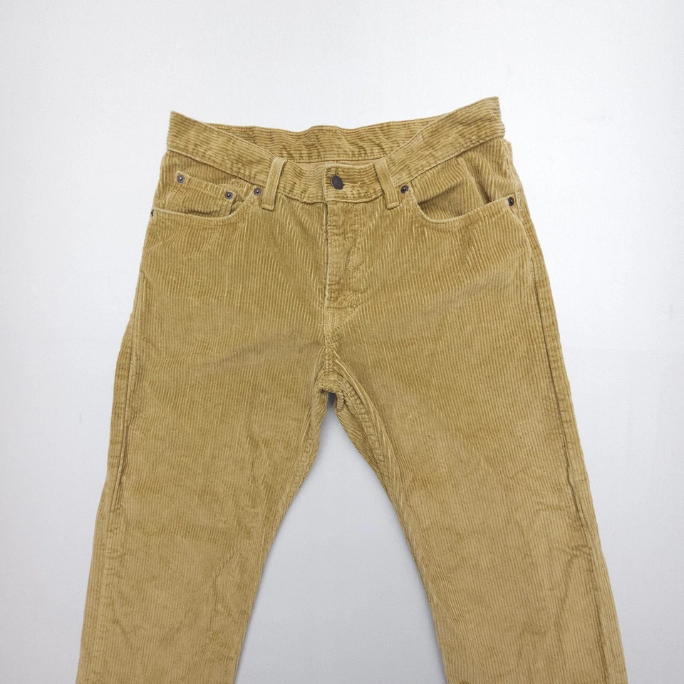Levi's Corduroy Pants Mens 29 x 30 Tan Heavy Thick Cotton Cord Slim Straight - Image 3 of 4