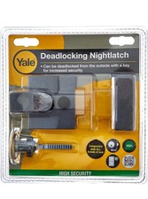 Yale P-85-DMG-PB-40 Deadlocking Nightlatch Grey Cylinder 40 mm Backset