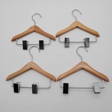 4 Doll Clothes Hangers Wooden Pants Tops Dresses 18-20" Play Dolls American Girl
