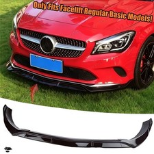 For Mercedes Cla W117 Cla250 Basic Front Bumper Splitter Lip Gloss Black 2017-19