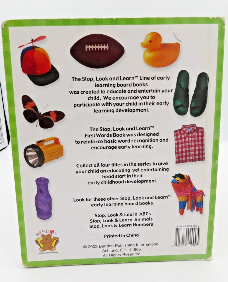 Stop Look & Learn First Words Board Book 2003 - Image 3 of 4