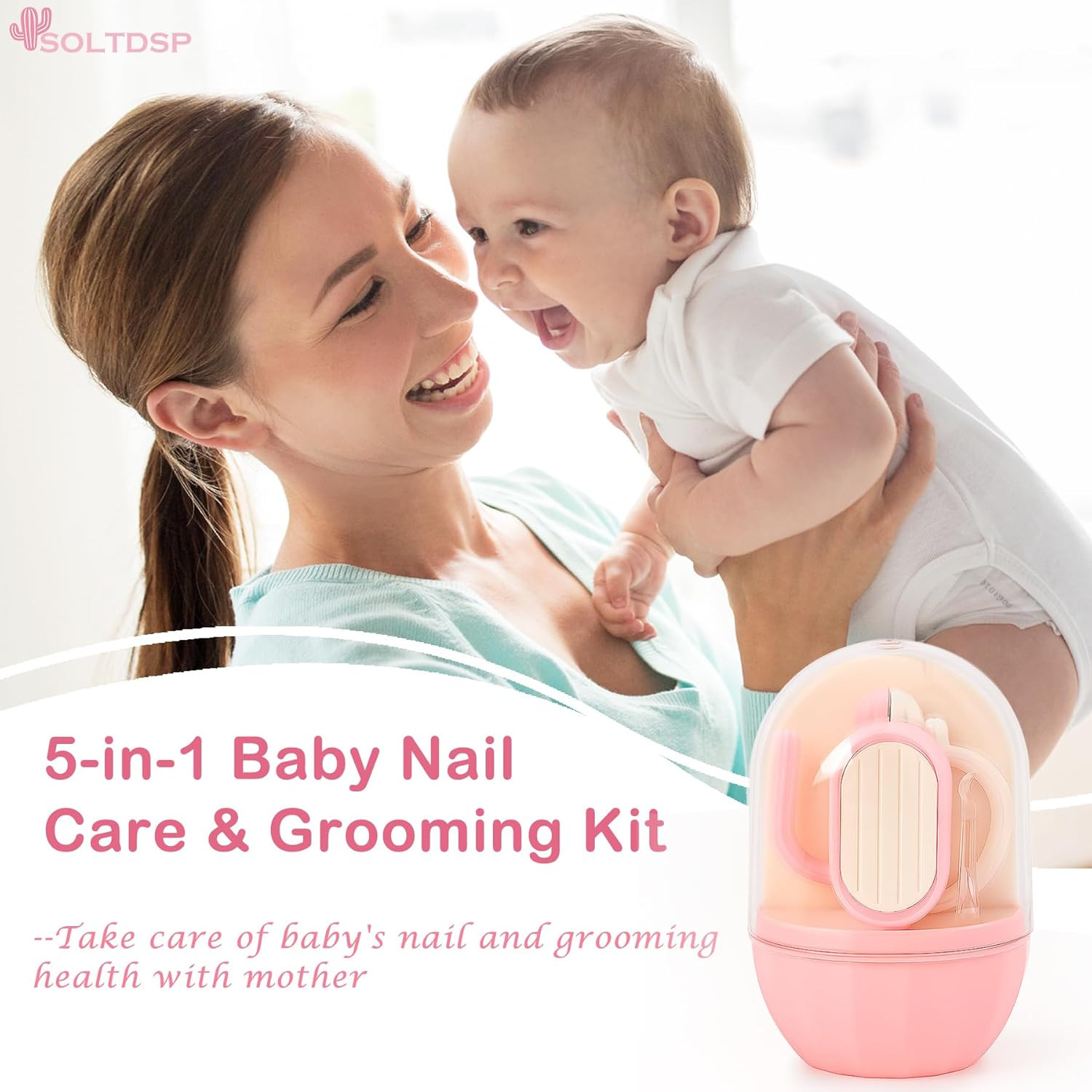 как выглядит 5-In-1 Baby Nail Kit with Storage Case, Cactus Theme Design Including Baby Nail фото